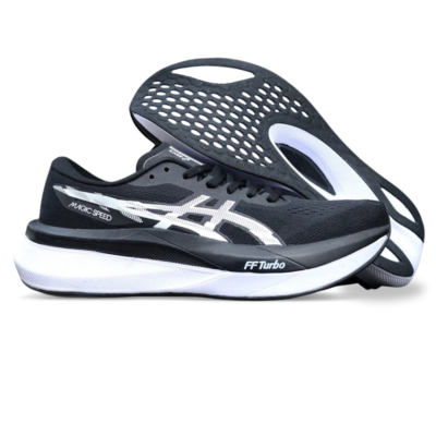 Tênis Asics Magic Speed 4 Preto e Branco