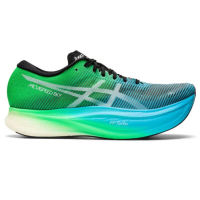 Tênis Asics Metaspeed SKY+ Verde e Azul