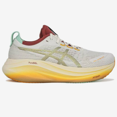Asics Gel - Nimbus 27 - Branco/Dourado